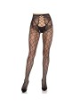 Leg Avenue - Netpanty Met Open Kruis - Zwart