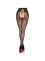 Leg Avenue - Netpanty Met Open Kruis - Zwart