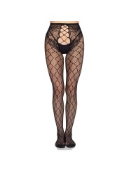Leg Avenue - Netpanty Met Open Kruis - Zwart