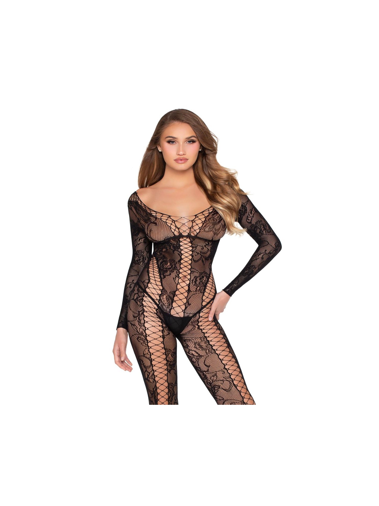 Leg Avenue - Lace Bodystocking - Black