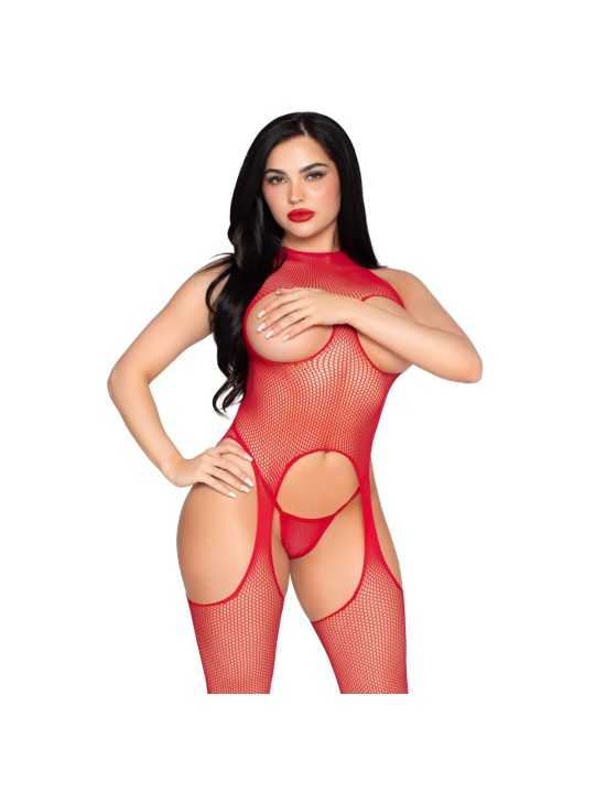 Leg Avenue - Cupless Bodystocking Set - Red