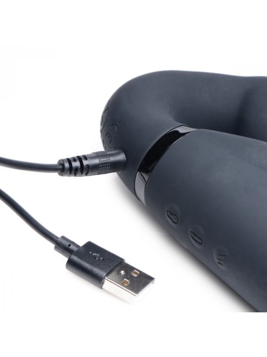 Swirl Vibrerende Strapless Strap-On - Black