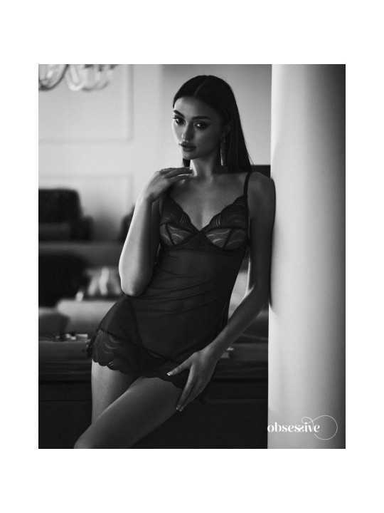 Obsessive - Nightly Chemise Set - Blauw