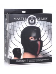 Scorpion Hood With Removable Blindfold And Mouth Mask