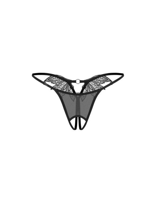 Obsessive - Zaliya String Open Kruis - Zwart