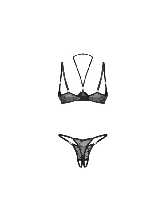 Obsessive - Olianna 2-delige Open Set - Zwart