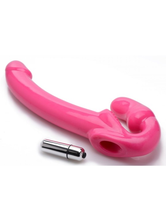 Revolver Vibrerende Strapless Strap-On XXL - Roze