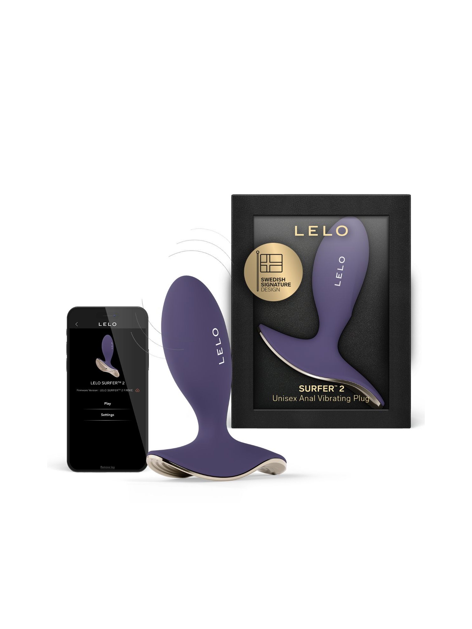 LELO - SURFER 2 Vibrating Anal Plug - Cyber Purple