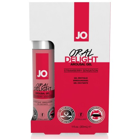 JO - Oral Delight Stimulating Clitoris Gel Strawberry - 30 ml