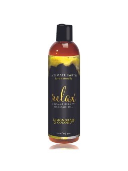 Intimate Earth - Relax Massage Oil Lemongrass and Coconut - 120 ml