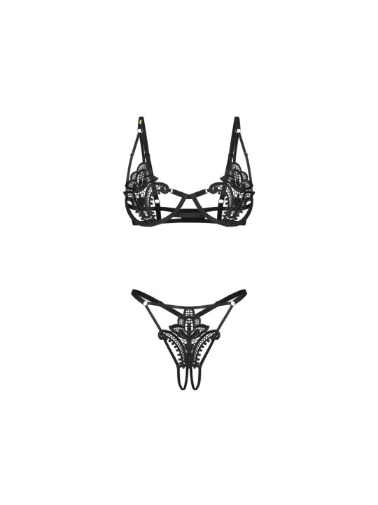 Obsessive - Luise Sublim 2-pcs Set - Black