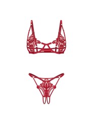 Obsessive - Luise Sublim 2-delige Open Set - Rood