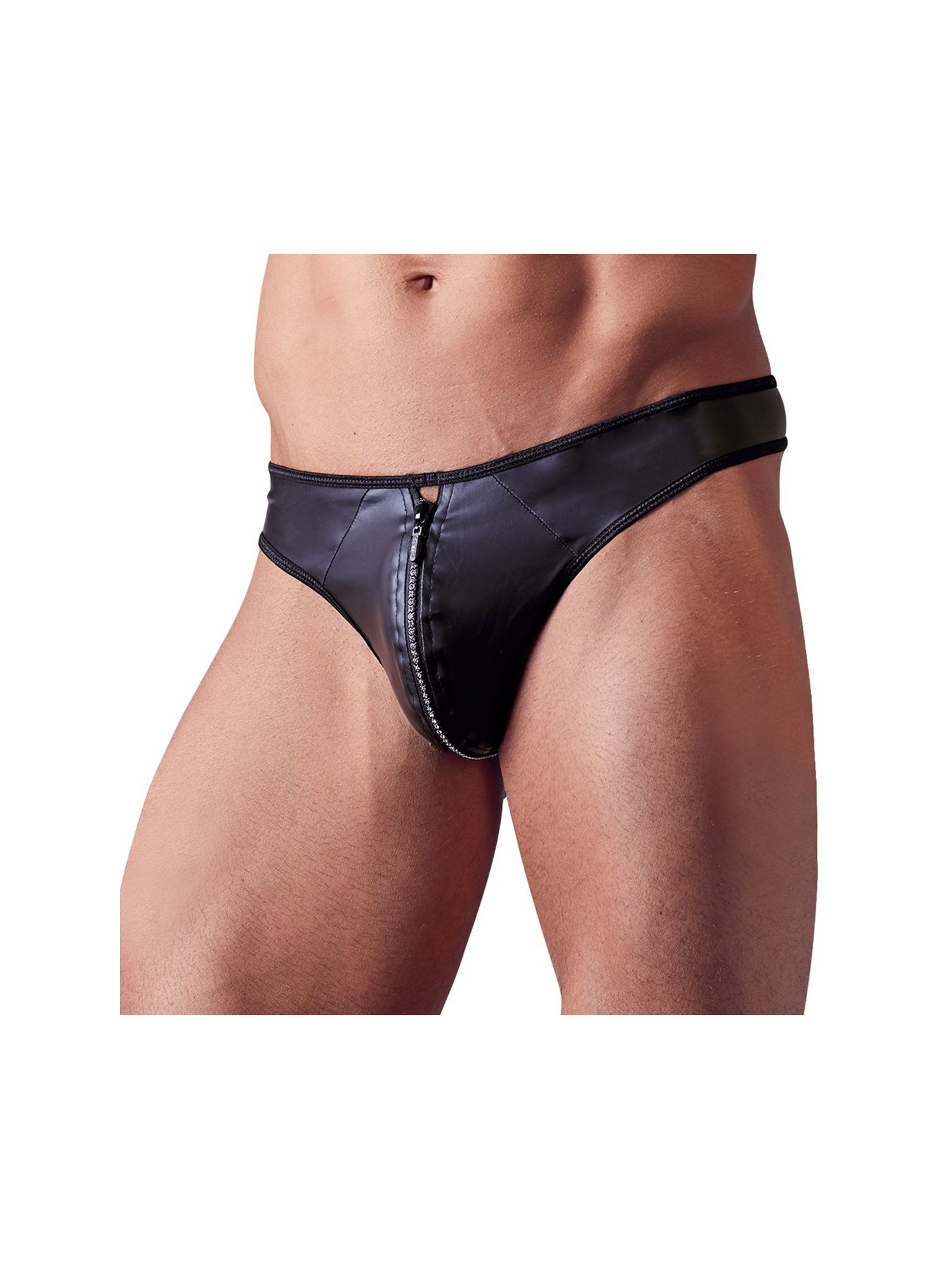 Mannenstring Met Rits Met Strass-Steentjes