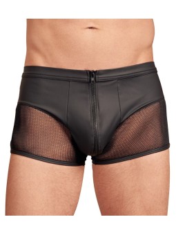 Leather Look Heren Boxer Met Ritssluiting - Zwart