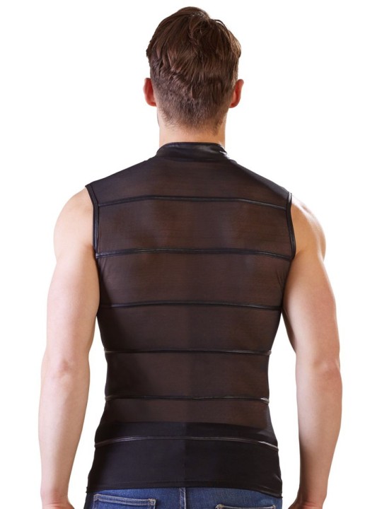 Doorschijnend Shirt Met Wetlook Strepen