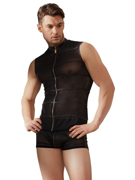 Doorschijnend Shirt Met Wetlook Strepen