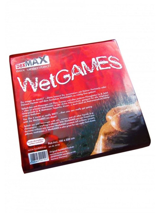 SexMAX WetGAMES Laklaken 180 x 220 cm - Rood