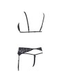 Cottelli Collection - 3-Piece Garter Set With Open Cup & Open Crotch
