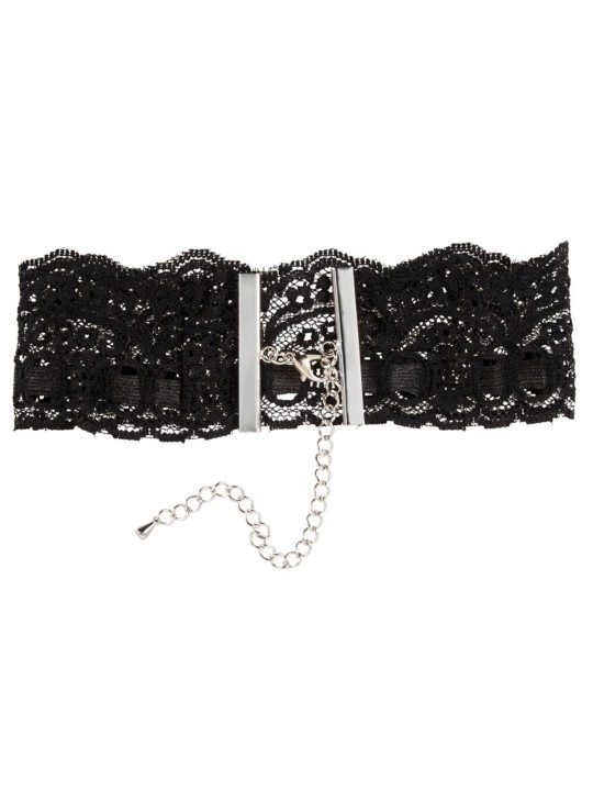 Cottelli Collection - Kanten halsband - Zwart