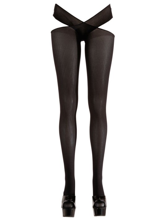 Cottelli Collection - Panty met open kruis - Zwart