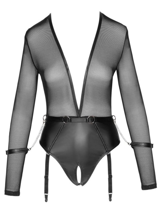 Body Rock Garter Teddy - Black