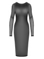 Cottelli Party - Sheer Dress With Long Sleeves - Black