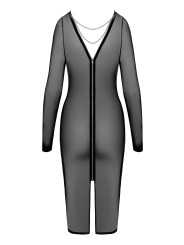 Cottelli Party - Sheer Dress With Long Sleeves - Black