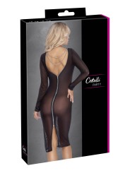Cottelli Party - Sheer Dress With Long Sleeves - Black