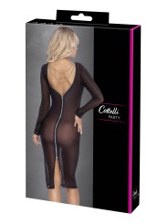 Cottelli Party - Sheer Dress With Long Sleeves - Black