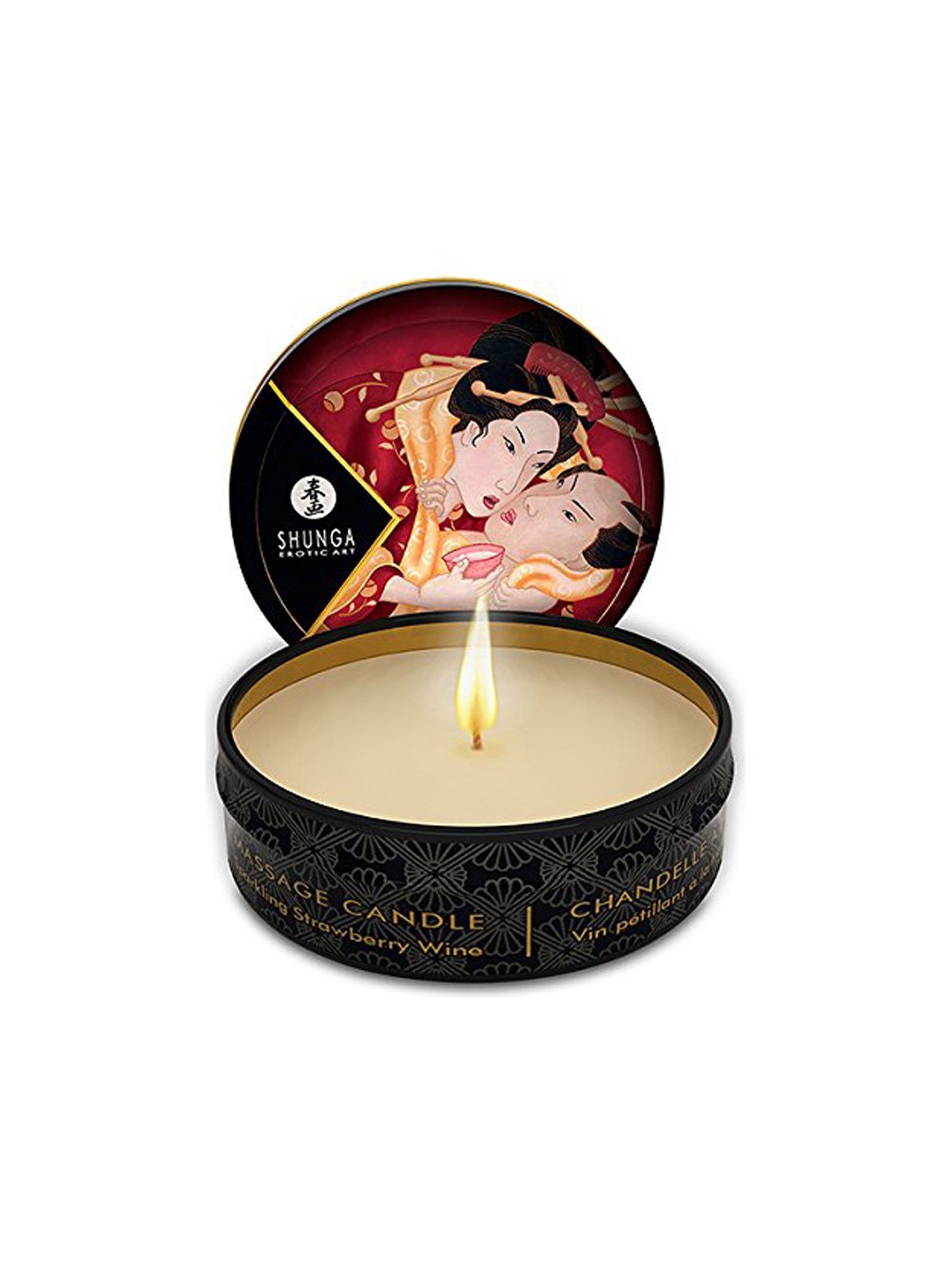 Shunga - Massagekaars Sparkling Strawberry/Romance 30ml