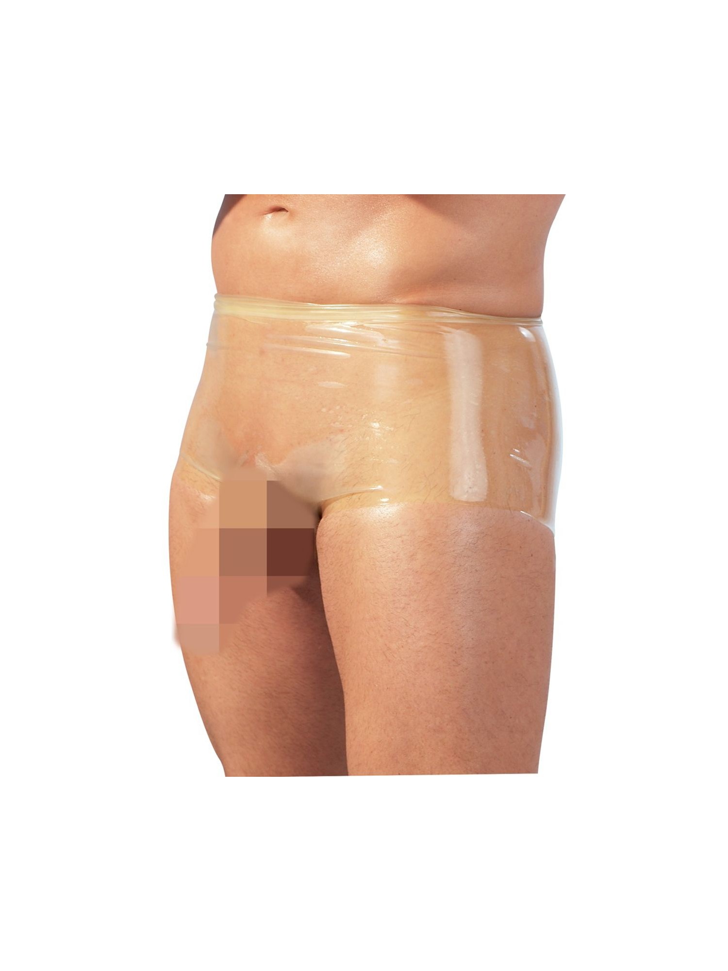 Latex Boxer Met Penissleeve - Transparant