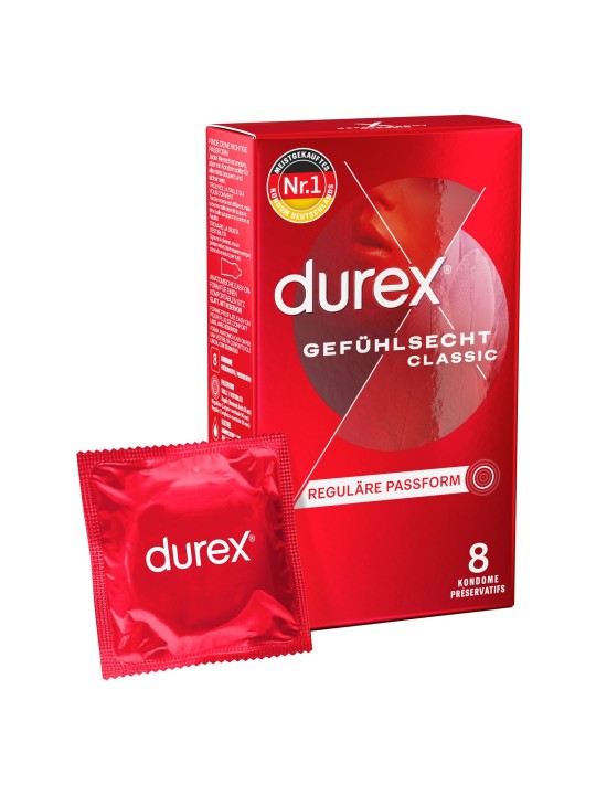 Durex – Thin Feel Classic Condooms – 8 Stuks