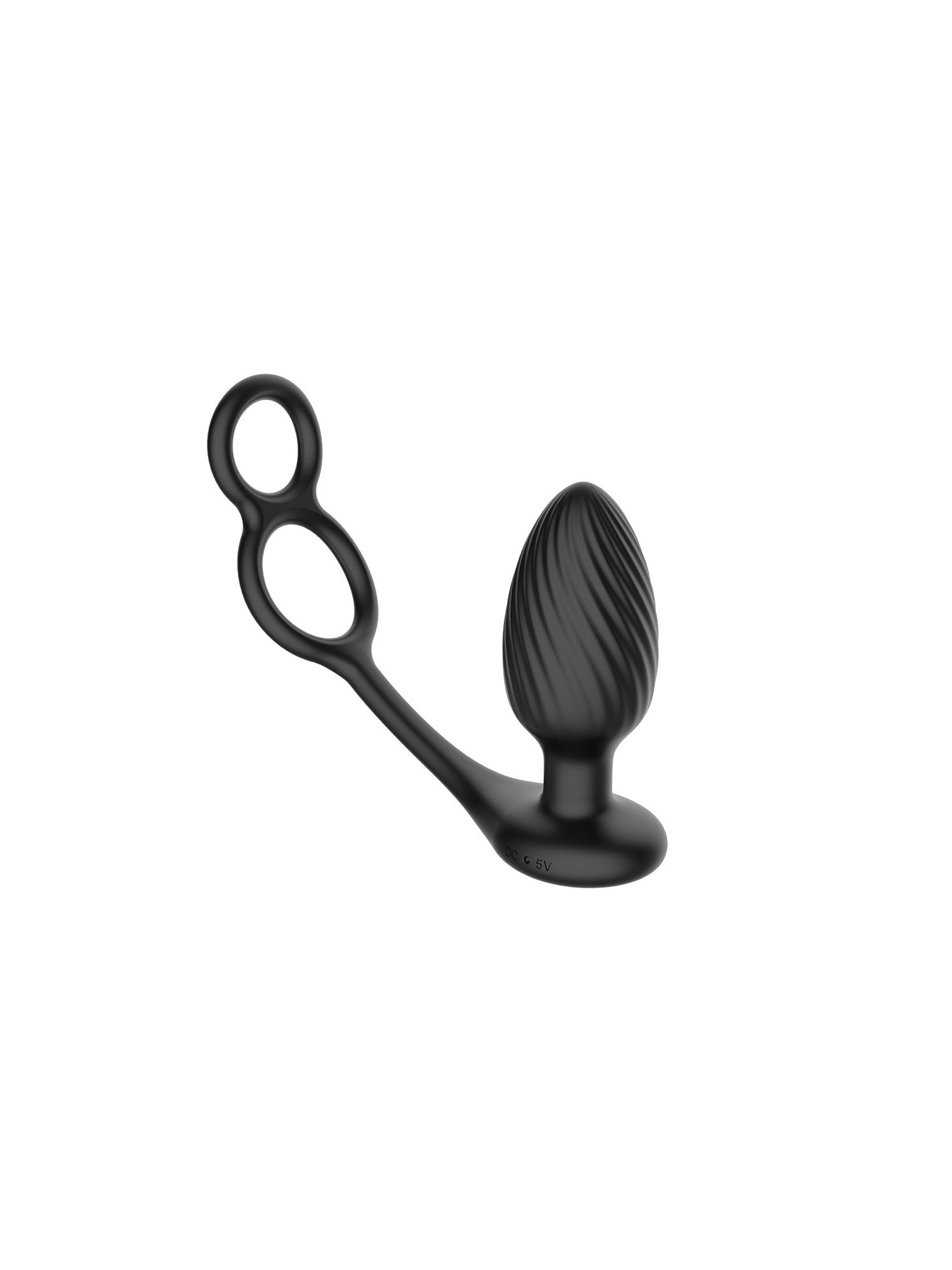 Nexus - TORNADO Rotating Plug with Cock & Ball Rings - Black