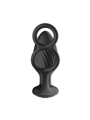 Nexus - TORNADO Rotating Plug with Cock & Ball Rings - Black