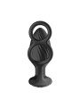 Nexus - TORNADO Rotating Plug with Cock & Ball Rings - Black