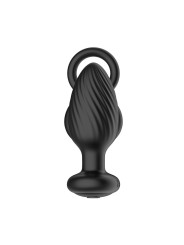 Nexus - TORNADO Rotating Plug with Cock & Ball Rings - Black