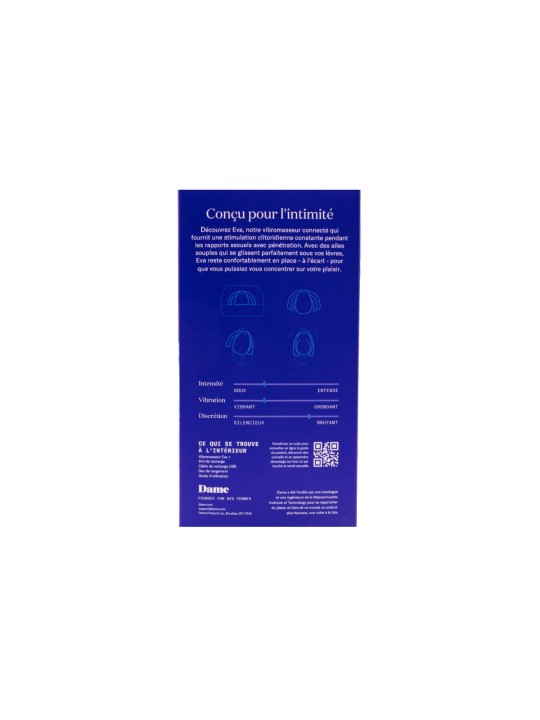 Dame Products - Eva II Hands-Free Vibrator - White