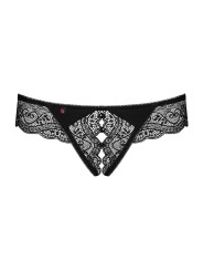 Obsessive - Miamor Crotchless Thong - Black